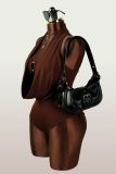 SC Deep V Neck Solid Color Bodysuit GXIY-K26L2382