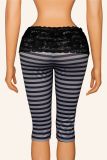 SC Stripe Lace Slim Fifth Pants GXIY-K26L2741