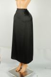 SC Satin High Waist Long Skirt GXIY-K25L1129