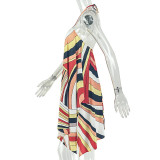 SC Sexy Print Halterneck Loose Mini Dress GJYO-JD305561