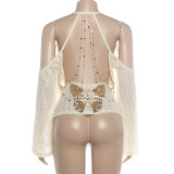 SC Sexy Backless Off Shoulder Top GZJQ-K6L11158A