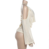 SC Sexy Backless Off Shoulder Top GZJQ-K6L11158A