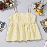 SC Jacquard Backless Spaghetti-Strap Top GFRT-60482TBZ