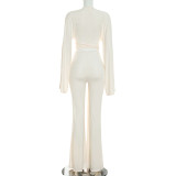 SC Solid Color Long Sleeve Two Piece Pants Set MXBF-J26ST281