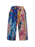 SC Tie Dye Print Loose Fifth Pants ZDF-33538