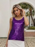 SC Loose Sequin Sleeveless Tops GKYS-3028