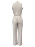 SC Casual Sleeveless Two Piece Pants Set YH-9029