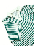 SC Stripe Lapel Two Piece Shorts Set YH-5546