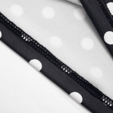 SC Polka Dot Print Sleeveless Top Seventh Pants Suit GDSF-D26ST222