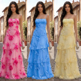 SC Sexy Print Mesh Spaghetti Straps Maxi Dress BY-7710