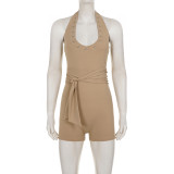 SC Riveted Halterneck Yoga Sport Romper GPKJ-MR50139