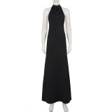 SC Hollow Out Backless Beaded Maxi Dress GPKJ-MR48560
