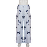 SC Coconut Tree Print Loose Pants GPKJ-MR49450