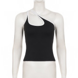 SC Single Shoulder Contrast Color Sport Top GPKJ-MR50091
