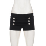 SC Pleated Double-Breasted Casual Short GPKJ-MR49172