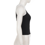 SC Single Shoulder Contrast Color Sport Top GPKJ-MR50091