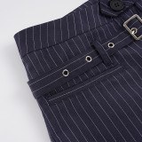 SC Fashion Stripe Belt Straight Pants GPKJ-MR49906