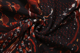 SC Long Sleeve Print Tie Up Split Maxi Dress XEF-K6D13727A
