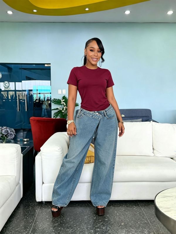 SC Plus Size Washed Straight Jeans GYLN-1611