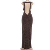 SC Sexy Sequin Backless Maxi Dress DLSF-K6D13690A