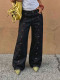 SC Plus Size Metal-Snap Straight Jeans GYLN-0706