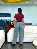 SC Plus Size Washed Straight Jeans GYLN-1611