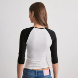 SC Contrast Color Long Sleeve T Shirt GSBW-Y26TP290