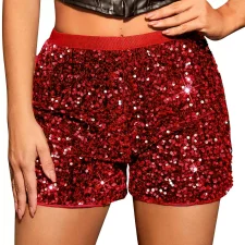 SC Solid Color Sequin Shorts GXRF-QC0166