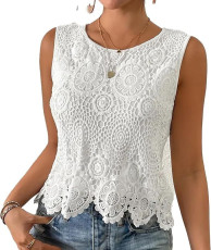 SC Lace Hollow Out Tank Top GXBQ-AL889321773106