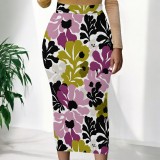 SC Casual Print Long Skirt QXLB-XRB-S5BGY6