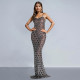 SC Sexy Hot Drill Solid Color Maxi Dress BY-7160