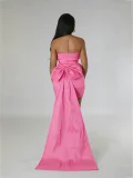 SC Off Shoulder Ruched Evening Dress QYMF-3095