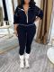 SC Casual Sport Long Sleeve Coat Two Piece Pants Set AIL-362