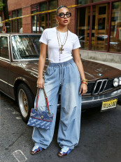 SC Plus Size Drawstring Wide Leg Jeans GYLN-0022
