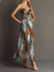 SC Sexy Print Slim Sling Maxi Dress GWDS-260612
