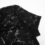 SC Lace Patchwork Hollow Out Romper GDSF-D26RP273