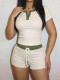 SC Contrast Color Short Sleeve Shorts Suit SH-391609