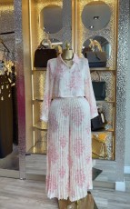 SC Lapel Long Sleeve Print Shirt Two Piece Pants Set GCNE-2026070212HK