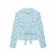 SC Polka Dot Print Long Sleeve Two Piece Shorts Set GKYS-3037