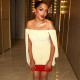 SC Solid Color One Shoulder Mini Dress GJYO-JD305807