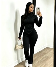 SC Tight Long Sleeve Micro Flare Pants 2 Piece Set(With Headscarf) TK-6356