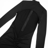 SC Sport Zipper Backless Romper GDSF-Y26RP310