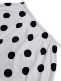 SC Polka Dot Print Backless Two Piece Skirts Set HNIF-YY045
