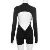 SC Sport Zipper Backless Romper GDSF-Y26RP310