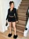 SC Hooded Long Sleeve Two Piece Shorts Set MEM-88716