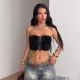 SC Fur-patchwork Skinny Zipper Vest GZJQ-K6B15282A