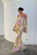 SC Sexy Print Off Shoulder Maxi Dress GADE-11339