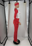 VIP1 Print Long Sleeve Sport Yoga Suit(With Hairband) QXLB-D10290