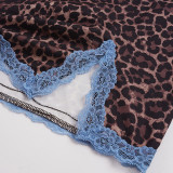 SC Leopard Print Split Mini Dress GPKJ-MR51594