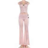 SC Sexy Print Sleeveless Two Piece Pants Set(Without Hairscarf) DLSF-K6S15886A